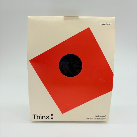 THINX Leakproof Period Undewear BOYSHORT Culotte Boxer BLACK XS New in Box - Picture 1 of 2